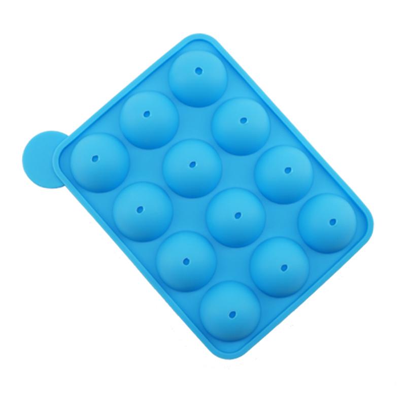 Molde de Silicona para Cake Pops de 12 Agujeros Molde de Corte con Forma de Bola Molde para Caramelo Chocolate Cake Lollipop Herramienta Accesorios de Bandeja de Hielo para Hornear en Cocina
