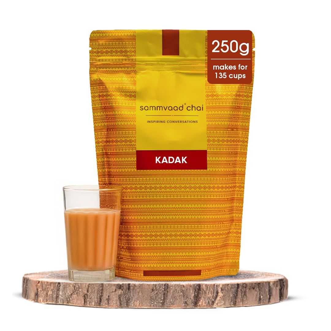 Sammvaad Premium Kadak Ctc Chai - 250G | Strong & Aromatic Assam Tea | Graded Ctc Tea For Rich Flavor | Makes 135 Cups | Freshness Sealed Pack