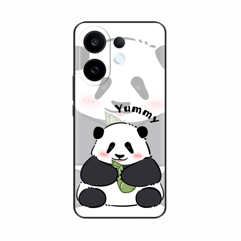 Coque en Silicone Pour Vivo S30 VivoS30 Funda Chat Fleur Rose Panda Mignon Dessin Animé Peint Coque Anti-Choc Pare-chocs Étui de Téléphone Portable
