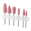 6Pcs Diamond Nail Drill Bit Rubber Manicure Drills Electric Rotary Milling Cutter Polishing Tools Nail Bits Salon Accessories