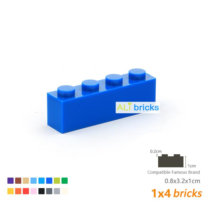 24pcs/lot Bulk Blocks Building Bricks Thick 1X4 Educational Assemblage Construction Toys for Children Size Compatible With 3010