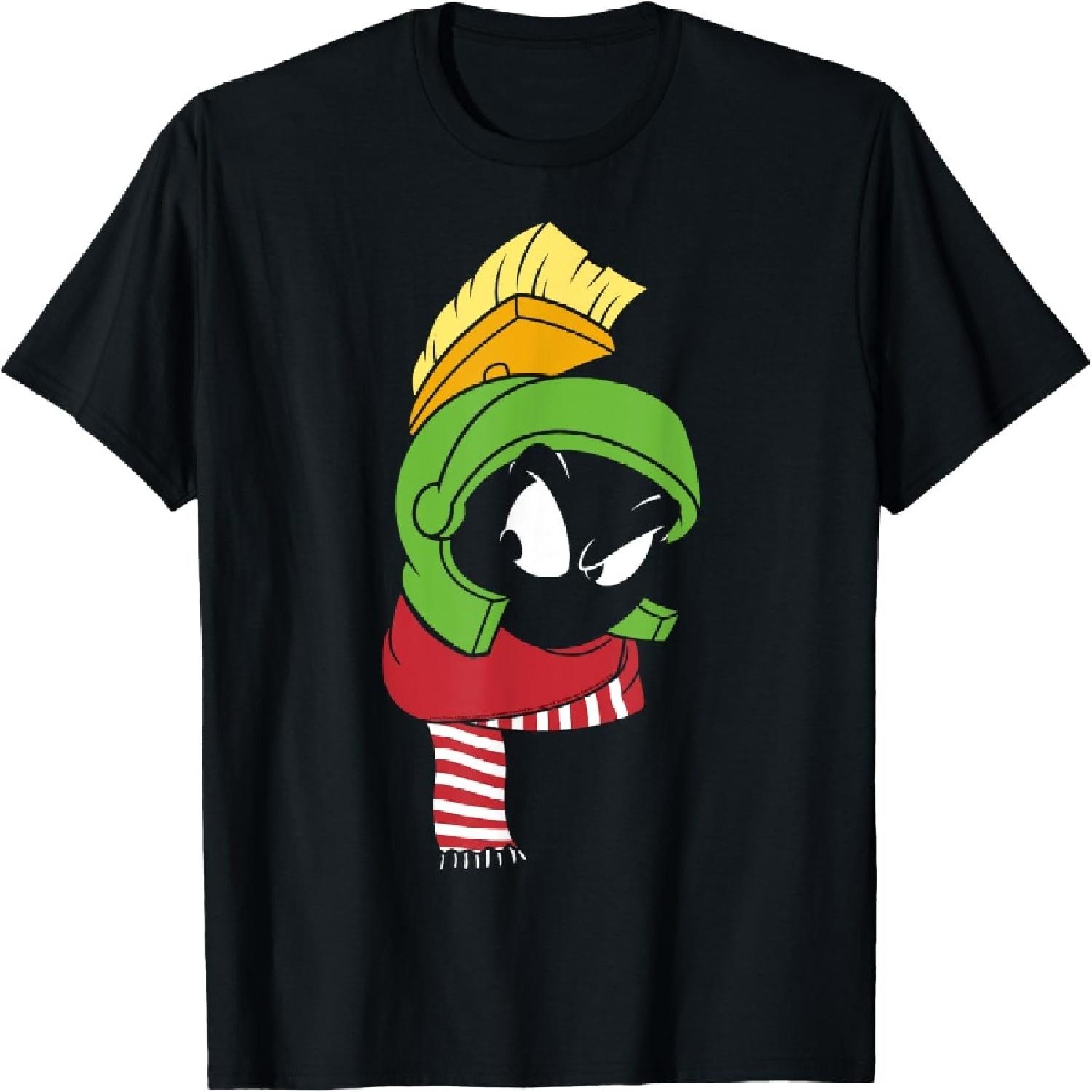 Looney Tunes Christmas Marvin The Martian Winter Wear T-Shirt S
