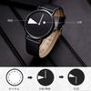 RORIOS Women's Minimalist Unique Analog Watch Japanese Quartz Black Leather