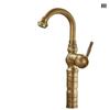 TLXT Retro Carved Brass Basin Faucet