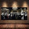 Musik-Sänger-Star versammelt sich, großes Wohnzimmer, Öl-Leinwand-Gemälde, Wandkunst, Poster und Drucke für Schlafzimmer, Heimdekoration, ungerahmt