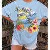 Tropical Dolphin Watercolor Shirt, Preppy Summer Beach Tee For Women | Ocean Lover Gift
