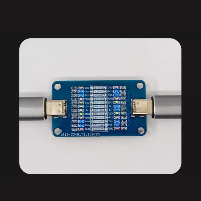 Portable Type C Connector Diagnostic Tool with LED Display For Pin Fault Detection And Cable Maintenance