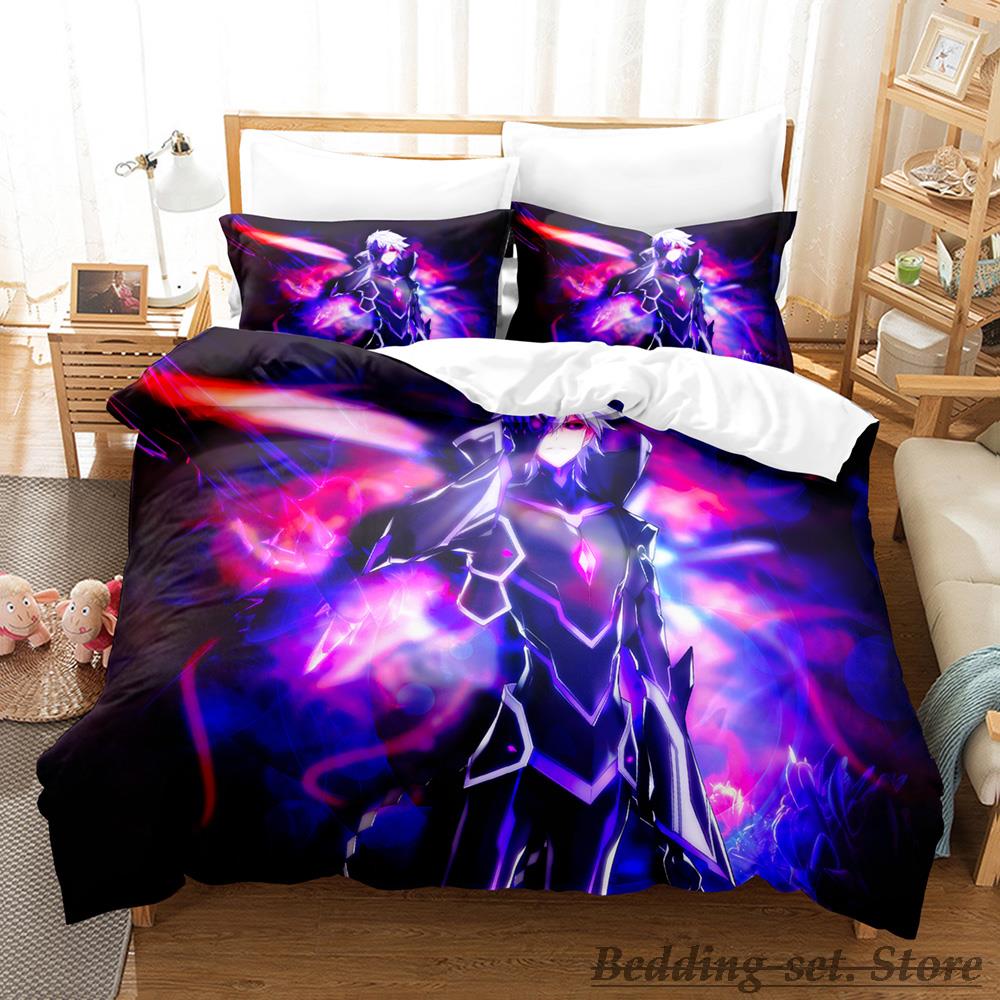 Coolt Spel Elsword Sängkläder Set Enkel Tvåbädds Full Queen King Size Sängset Vuxen Barn Sovrum Påslakan Set Anime Parure De Lit Säng