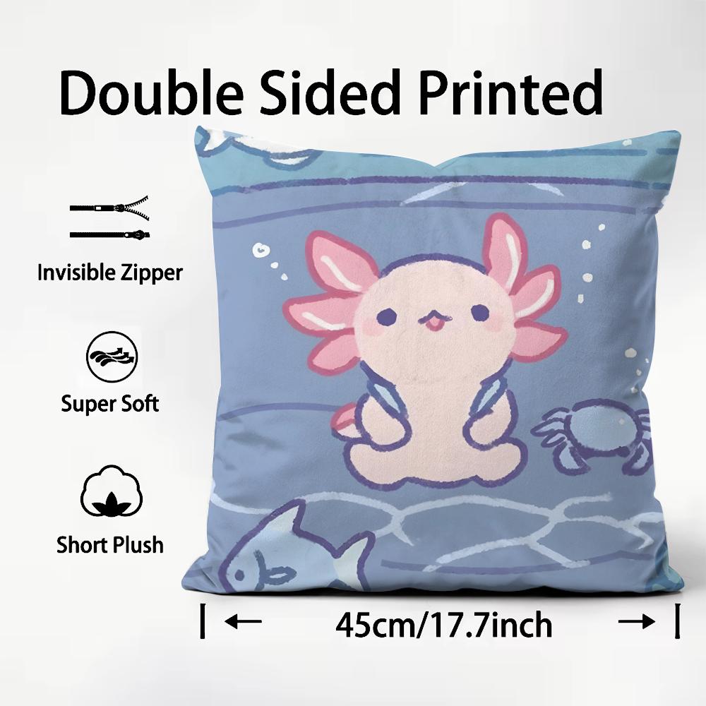 

Salamander Cute Cushion Cover Plush Fabric Soft DoubleSided Printed Sofa Warm Winter Home Child Gift Pillow Case 30x30cm