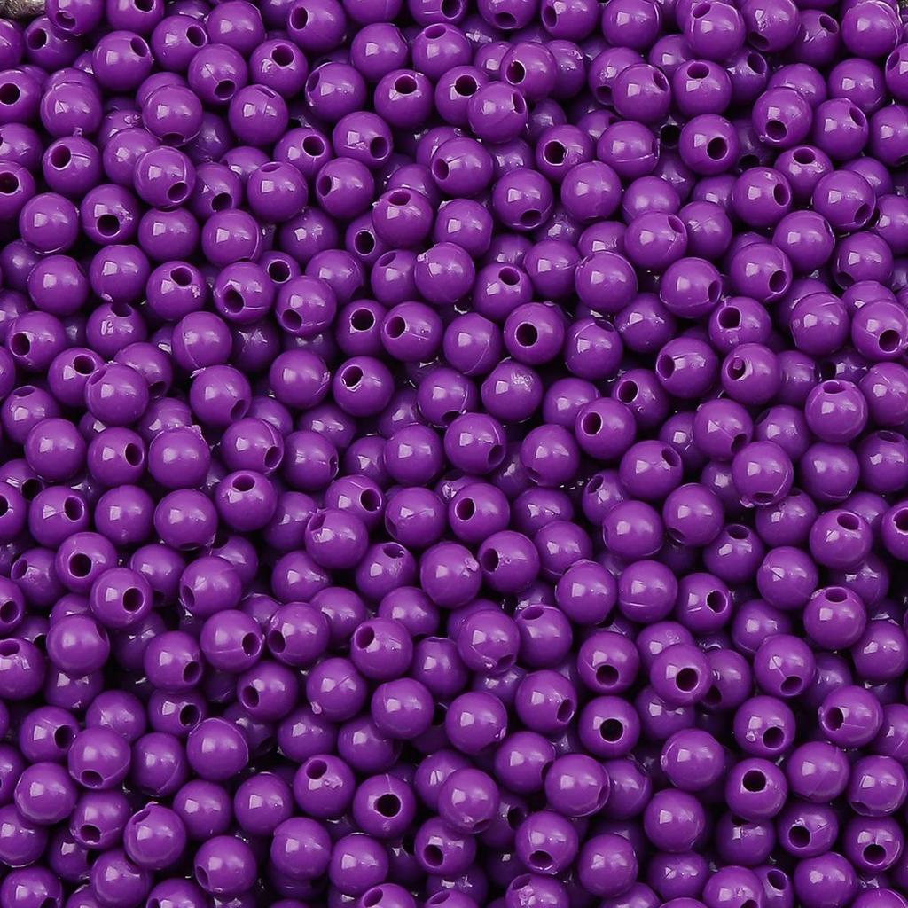 900Pcs Acrylic Beads Solid Colored Round Loose Spacer Beads for Jewelry Making DIY Bracelets Necklace