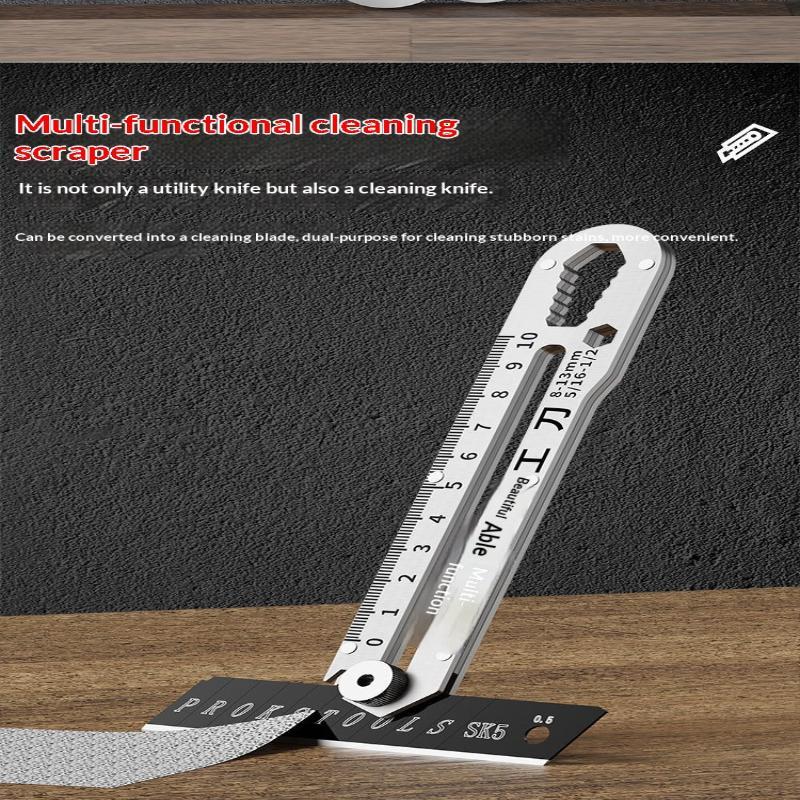 Utility Knife Heavy Duty All Steel Thickened Large Stainless Steel Wallpaper Knife Industrial Grade Durable Tool Holder