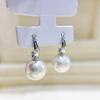 S925 Sterling Silver Stud Earring Mounts for 8-13mm Round Pearls 22180