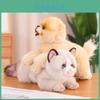 Pluizig Pomeriaans Knuffeldier Kat Poes Auto Decoratie Schattig Kittenkussen Kalmerende Pop