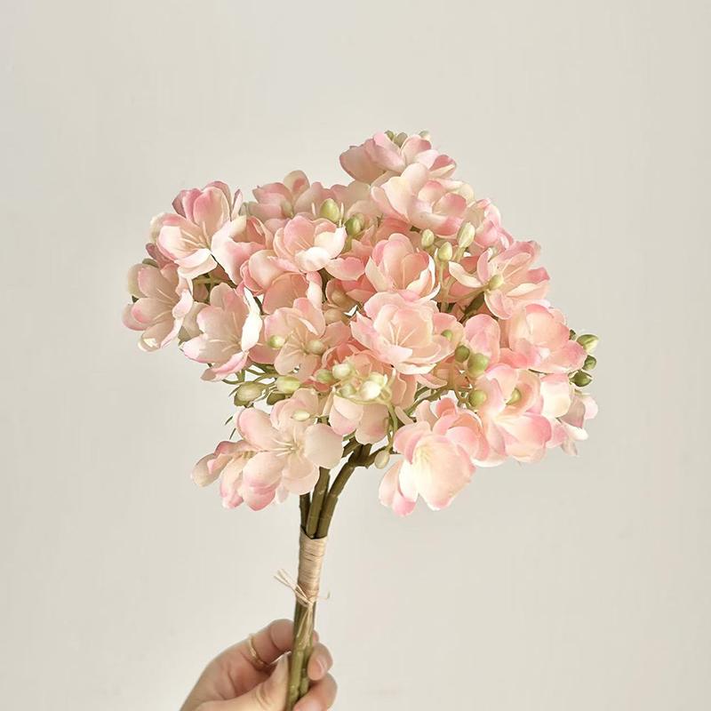 4pcs/bundle Fake Flower Elegant Silk Flower Home Vase Decor Simulated Jasmine Flower Home Hotel Shopping Mall Decoration 40cm