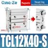 Kompaktowy pneumatyczny wielotłoczkowy cylinder trójosiowy TCL (12/16/20/10-100S)