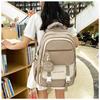 Youthful Candy Color Backpack With Fabric For School And Travel Use