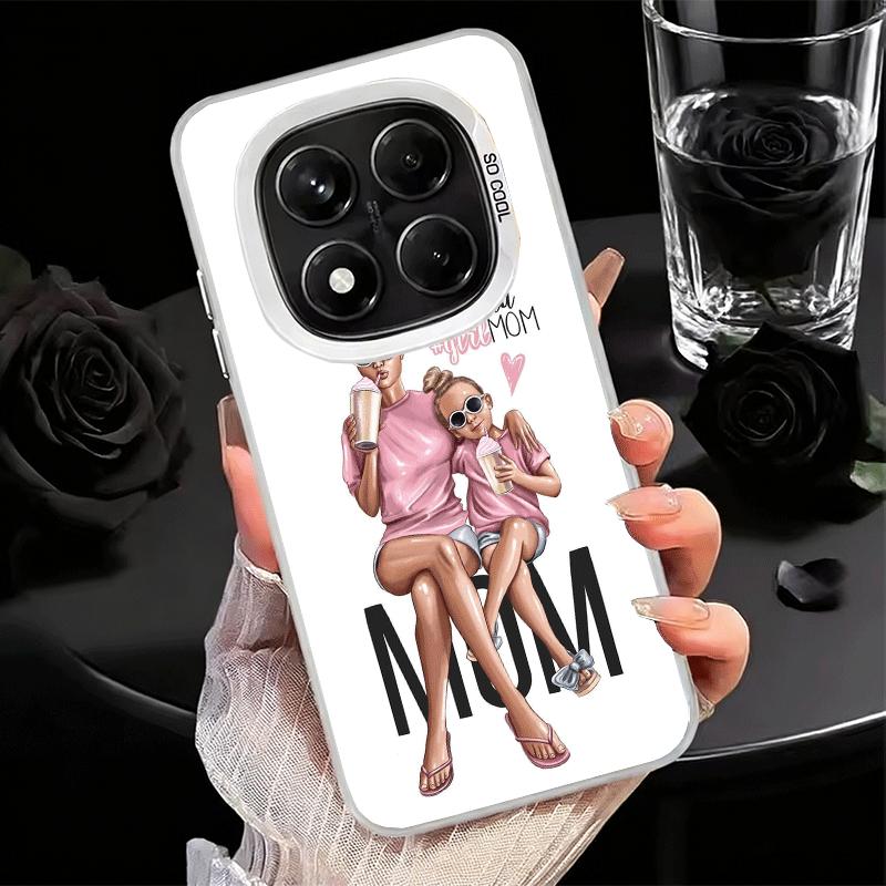 Baby Mom Girls Soft Phone Case for Samsung Galaxy S24 S25 FE S26 Edge S23 Ultra S22 Plus S21 + Shockproof Cover Back Shell