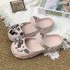 2026 Trendy Women's Rhinestone Ballet Crocs: Summer Outdoor Non-slip Closed-toe Soft Sole Sandals.
