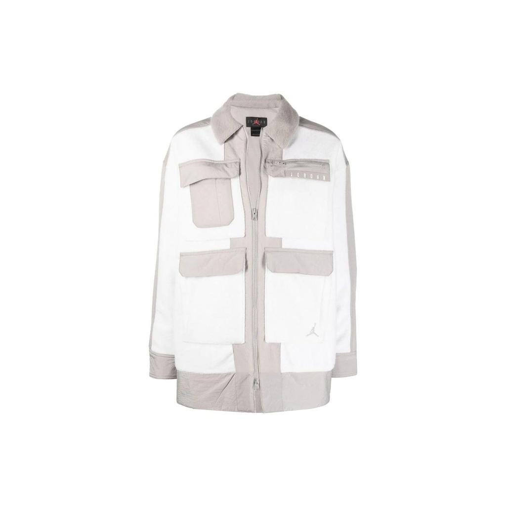 Jordan Cozy Girl Full Zip Jacket Summit White/College Grey/College Grey Women Streetwear DJ2722-121