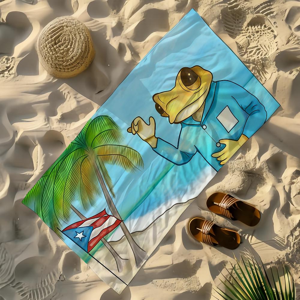 Singer Bad B-Bunny Towel Yoga Gym Yoga Gym Lightweight Portable for Swimming Beach Travel Sports Accessories Sandproof