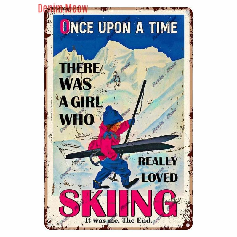 Vintage Ski Patrol Metal Poster, Retro Apres Skiing Tin Sign, Outdoor Winter Sports, Ski Team Printing Decoration, Plates, WY262