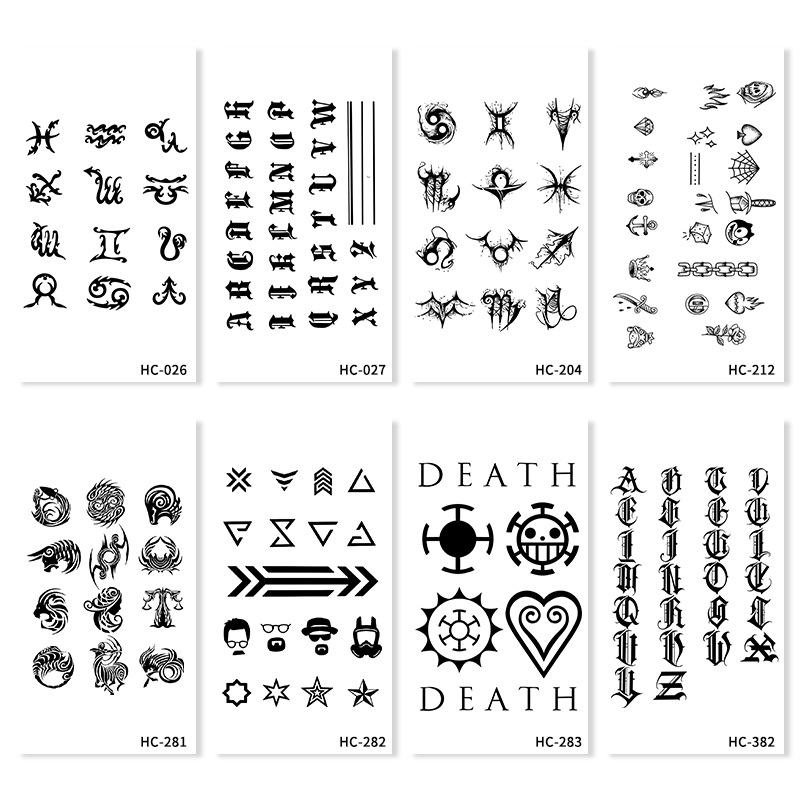 Finger Tattoo Sticker Waterproof Long-Lasting, Juice Semi-Permanent Realistic Small Pattern for Hand & Wrist