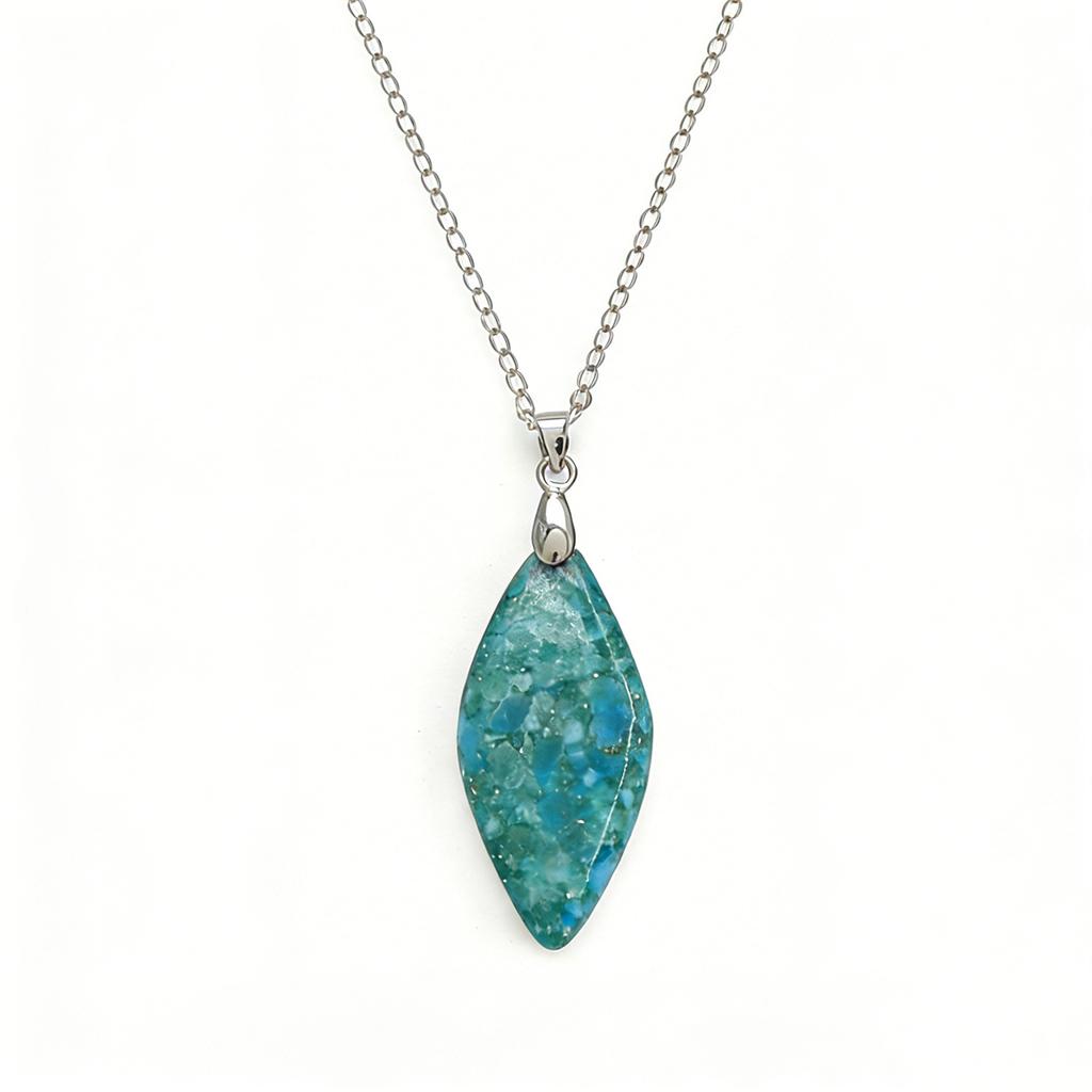 Exclusive Natural Stone Plated 18K Real Gold Chain Pendant Necklace Earrings Jewelry