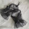 1pair Elegant Transparentes Lace Gloves Thin Short Gloves Party Dancing Mittens for Event and Everyday Fashion