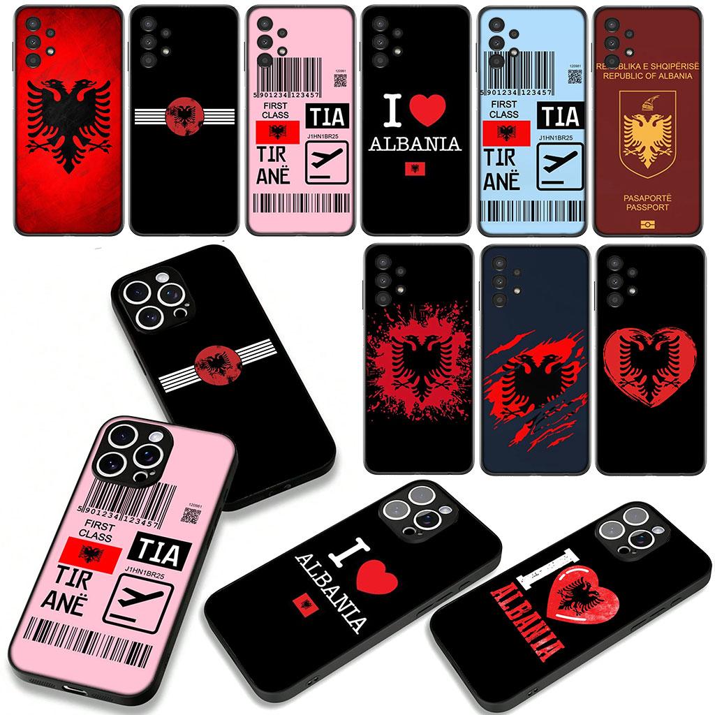 Cover for Apple iPhone 16 15 14 Plus 13 12 Mini 17 Pro Max + ProMax 16E Air 16+ 15+ Coque Phone Case Albanias Albanians Flag