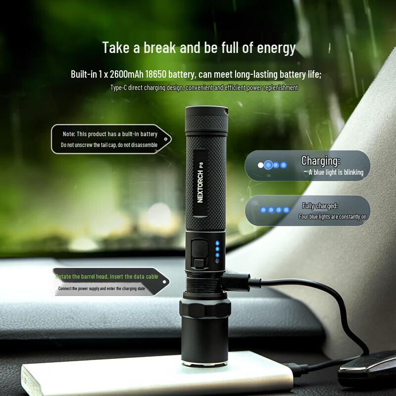 Nextorch P8 1600-Lumen High-Brightness Flashlight