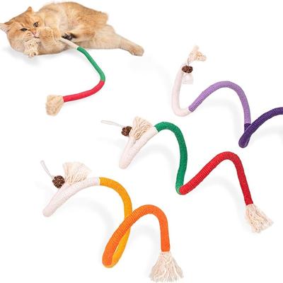 Cat Chew Toys Interactive Molar Cotton Rope Toys Cat Teaser Toy Clean Mouth Kitten Play Toy Pet Supplies Accessories