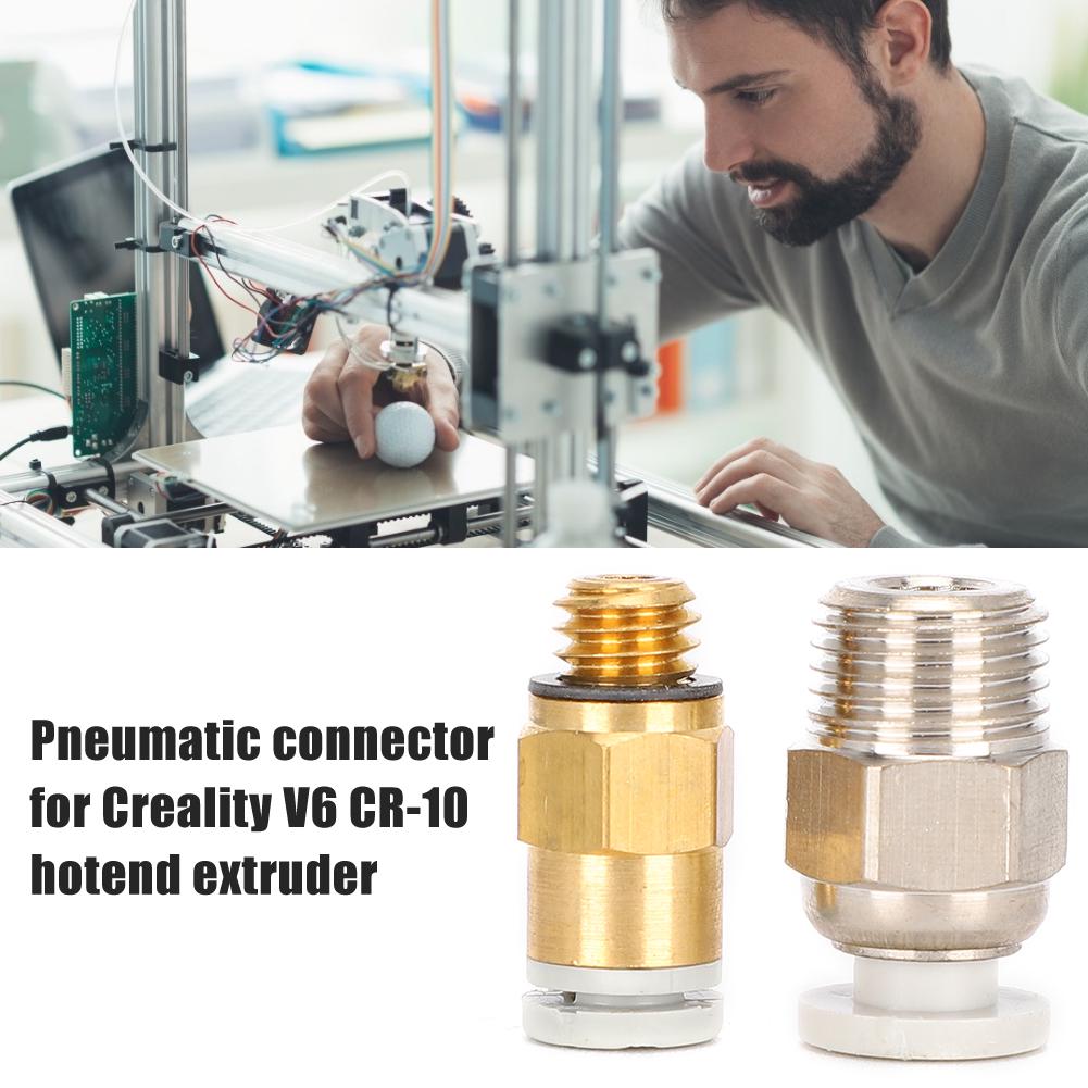 Metal 3D Printer Parts CR-10 Hotend Extruder Pneumatic Connector for Creality V6