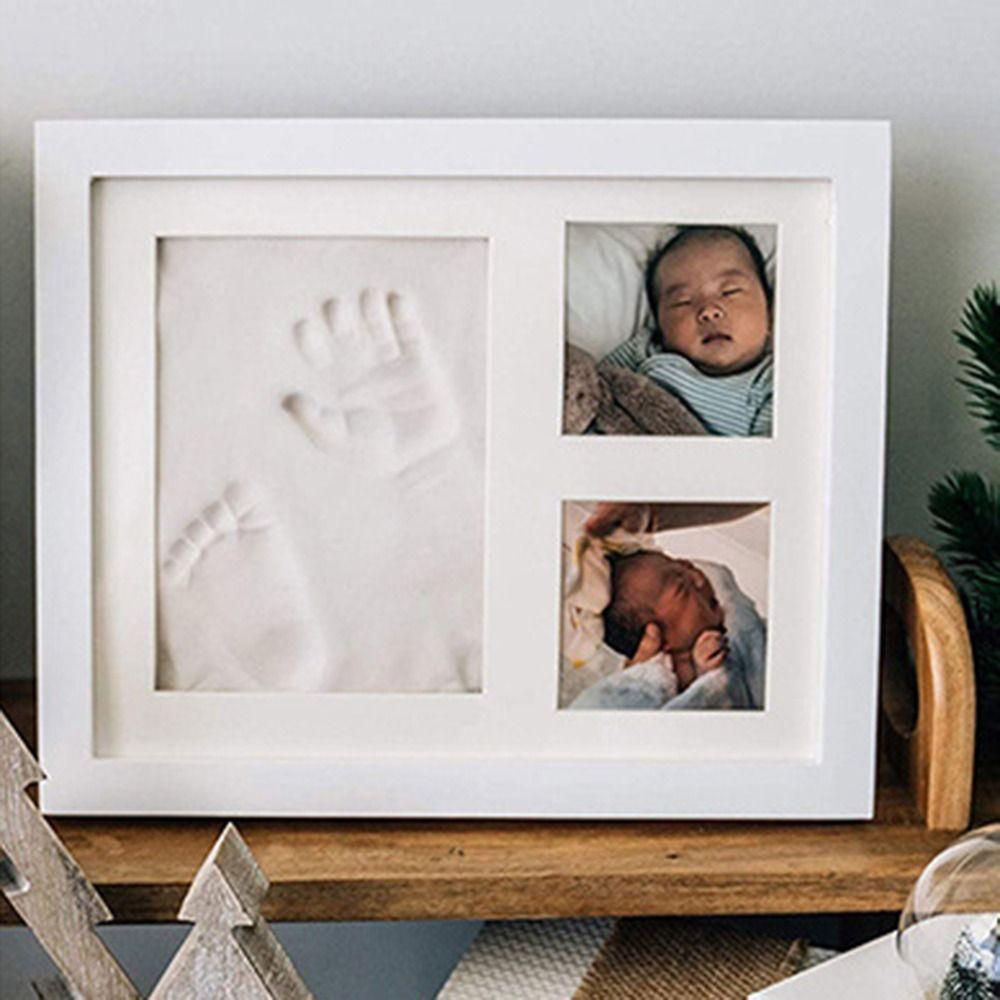 DIY Keepsake Baby Hand and Footprints Kit Clay Handprint Keepsake Frame  Gift for Parents