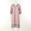 Venus Stretchy Cozy Flower Border Loungewear Dress Veva104l