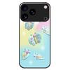 For iPhone 17 Pro Max Case TPU PC Tempered Glass Pattern Printing Phone Back Cover