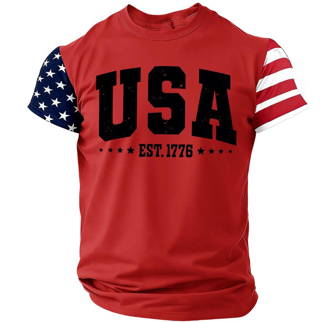 Men's Casual Round Neck Lightweight Breathable Short-Sleeve Top