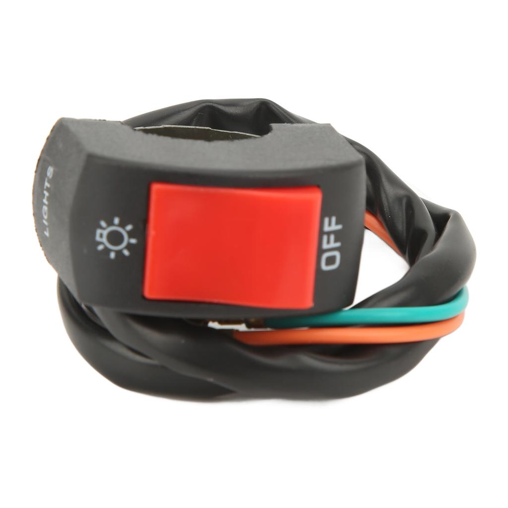 Electric Bike Headlight Switch Metal ABS Motorcycle Fog Light Switch for 2.2 to 2.5CM Handlebar