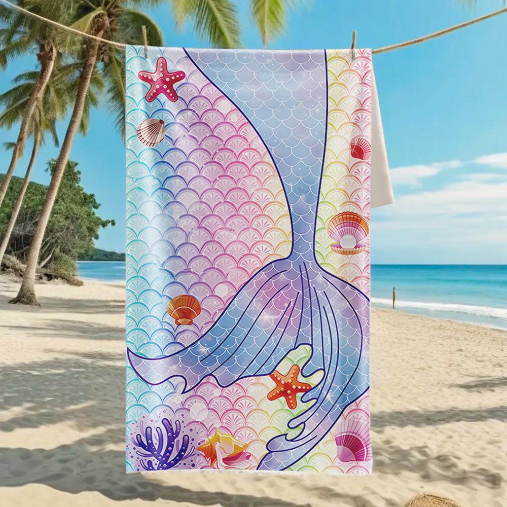 New Double-sided Velvet Beach Towel Supports Surf Towel Sports Towel