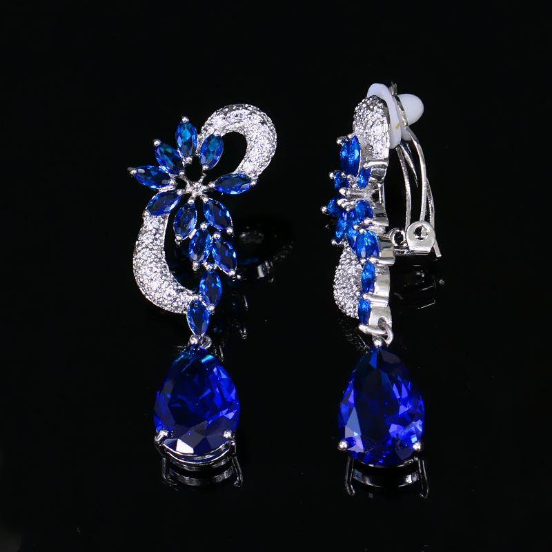 Elegant Classic Earrings, Zircon, Noble Women'S Ear Needle Ear Clips.