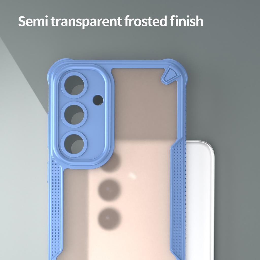 Für Samsung Galaxy S25+ Rückseite WANLONFENG MFFJ2 Serie TPU+Acryl Handyhülle mit 2 Stück gehärtetem Glas