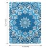 Boho Mandala In Monochrome Blue and White Throw Blanket All Season Lightweight Soft Blanket for Bed