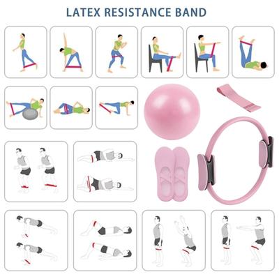 NEW Pilates Ball And Ring Set Pilates Fitness Ring Resistance Band Exercise Workout Fitness Equipment For Pregnancy Postpartum