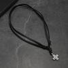 Alloy Cross Necklace Vintage Woven Leather Personality Jewelry For Men Women Cross Trend Element
