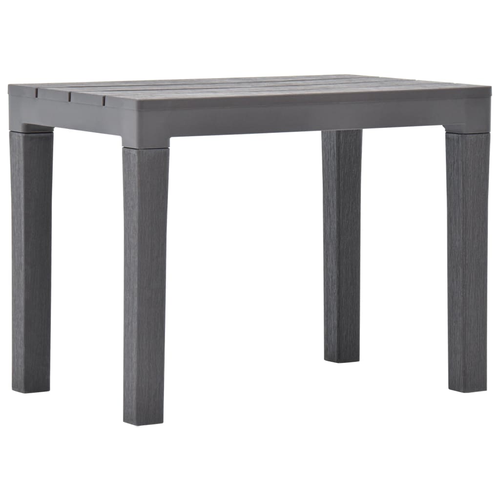 vidaXL Gartentisch mit 2 Bänken Kunststoff Braun