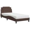 VidaXL Lit avec Matelas, Lit Rembourré avec Coussin de Tête de Lit, Lit Simple, Lit Adulte, Meuble de Chambre à Coucher 3208840