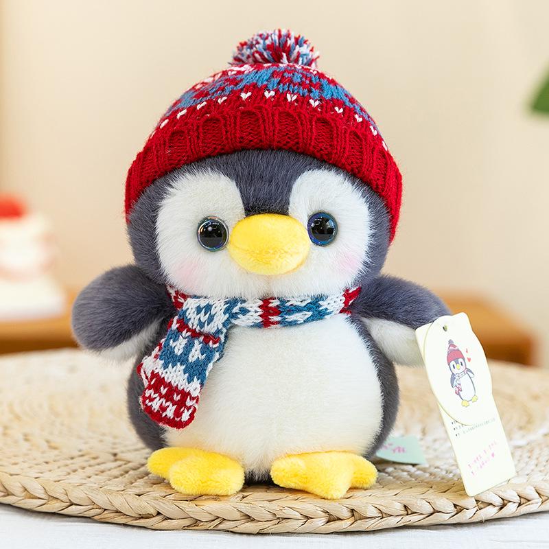 Spring Penguin Plush Toy: Soothing Doll Pillow, Keychain Pendant & Cloth Doll Figure for Girls
