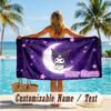 Custom Text Beach Towel, Soft Absorbent Swimming Multi-use TowelKuromi