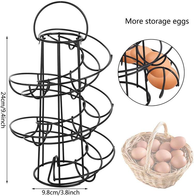 Egg Rack Spiral Storage Egg Skelter Deluxe Spiraling Dispenser  Basket Storage Space Multi-functional