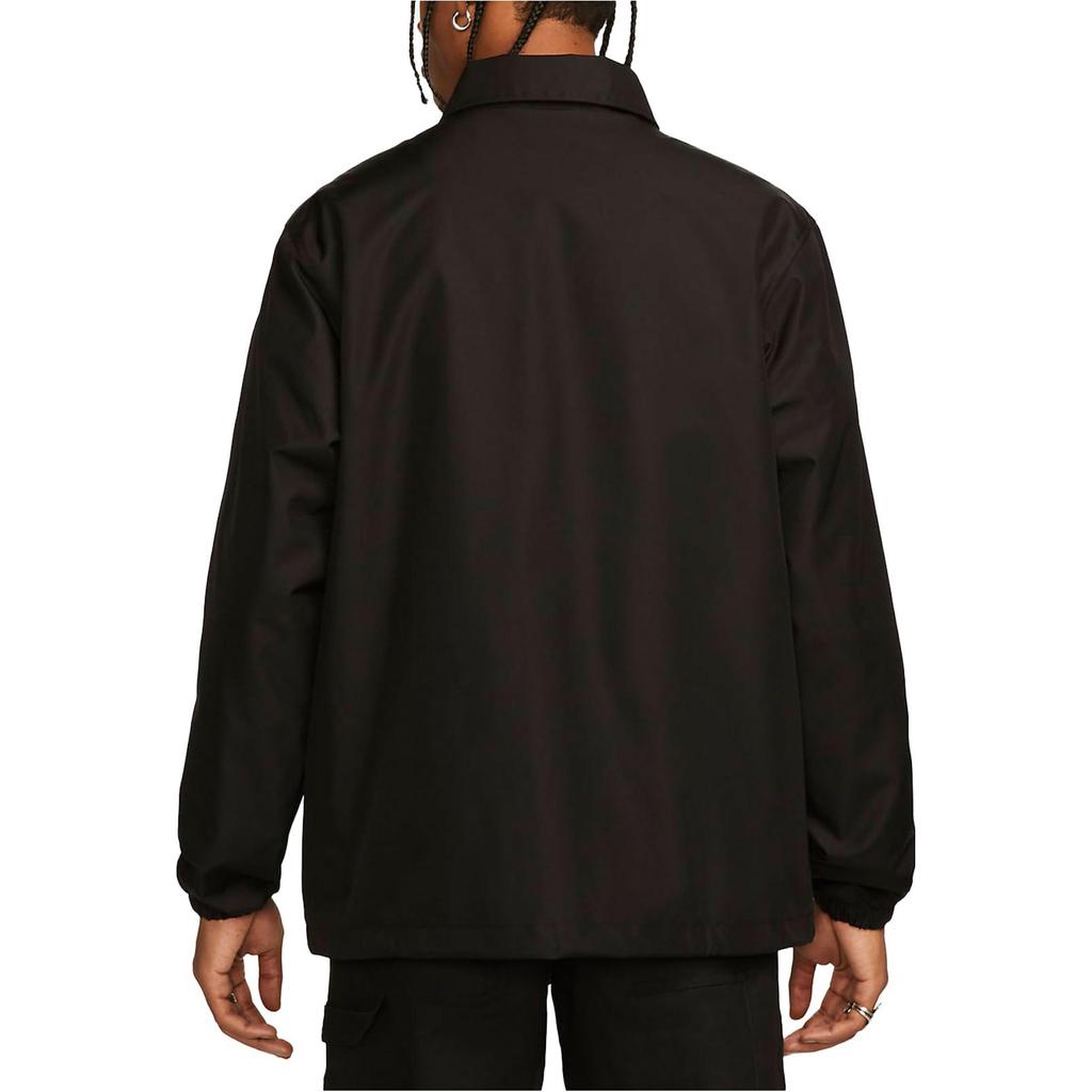 Nike Authentic Solid Color Lined Coach Jacket Men Outerwear Black FD7844-010