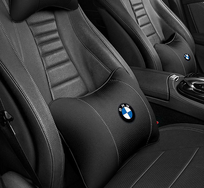 Polštářek pro podporu krku a beder pro auto BMW řady pro opěrku hlavy a sedadlo - Vhodné pro řadu 1/3/5/7, GT, X1, X3, X5